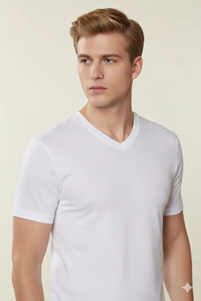 Mariposa Secret Şahinler V-Neck Men's Combed Cotton E008