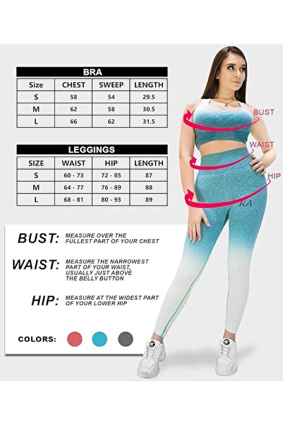 fitto 2 Pieces Armour Set - High Waisted Seamless Leggings with Sports half S...