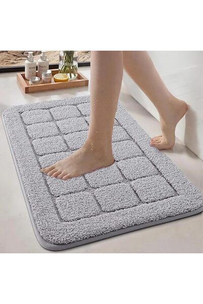 Color Geometry Color&Geometry Beige Bathroom Rugs 44x76 cm- Non Slip, Washabl...