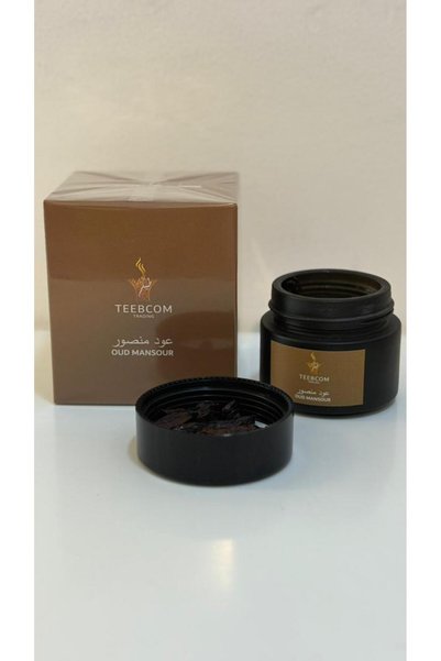 TEEBCOM Oud Mansour Bakhoor | Perfect Incense for Home & Majlis | Arabic Oud Incense - Premium Quality Bakhoor | Home Decor, Home Fragrances - 60gm