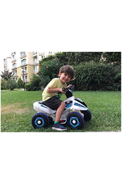Aruba Akülü Atv 6 V Safari Beyaz Polis-ışıklı Ve Müzikli