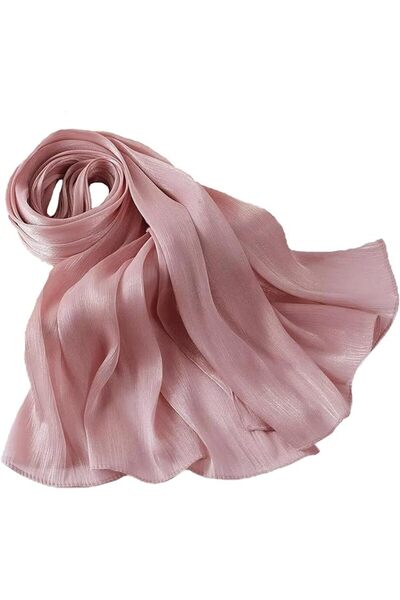 GENERAL Women Premium Hijab Head Scarf Lightweight Shimmer Scarves Crepe Wedd...