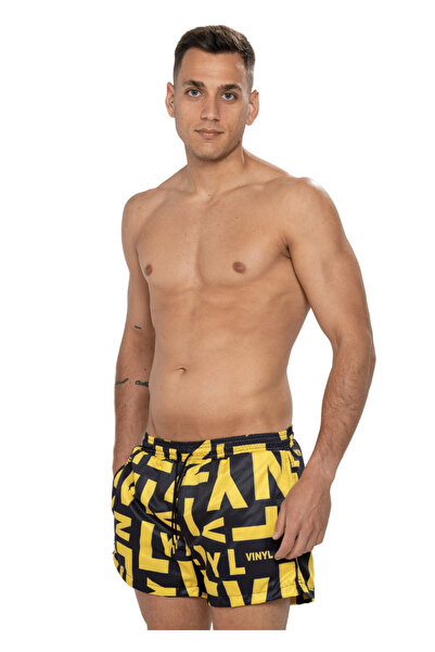 VINYL CLOTHING Μαγιό 00600-19 – Black / Yellow - xxl
