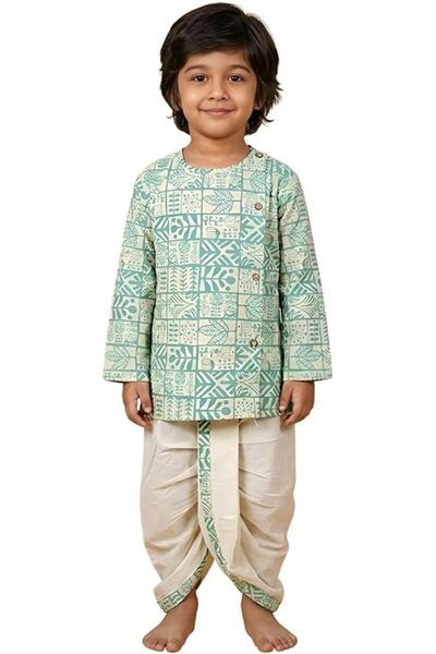 Polka Tots unisex-baby Festive Angrakha-1299_1 Angrakha Full Sleeve (pack of 2)