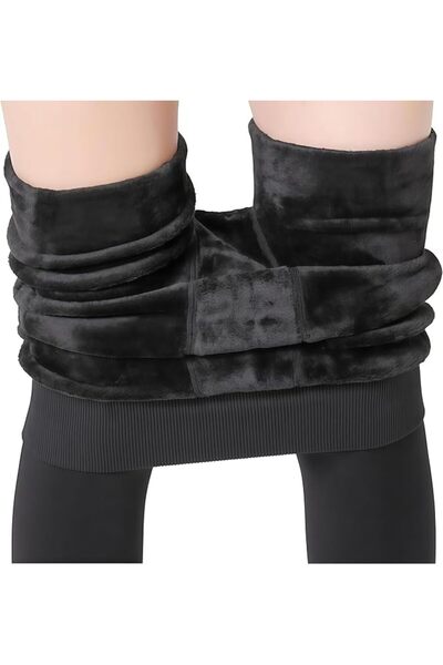 GENERAL Women's Fleece Lined Leggings Thick Winter Warm Solid Color Brushed W...