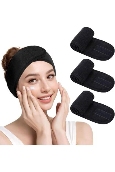 Tazweeq Washing Skincare Headband, 3 pcs Make Up Wrap Head Terry Cloth Headba...