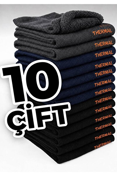 SOCKSHION 10 Pairs Assorted Colors Thermal Socks Winter Thick Men-Women-Unisex