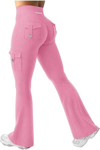 GENERAL YEOREO CoreFlex Women Workout Flare Leggings with Pockets Hidden Scru...