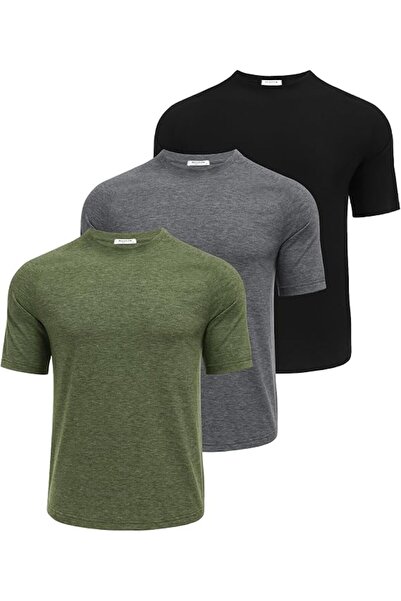 GENERAL PINSPARK Men's 3 Pack Workout Shirts - Quick Dry Gym Athletic Shirts ...