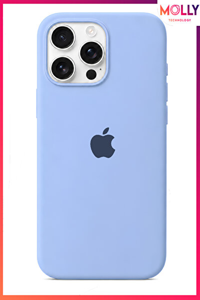 Molly iPhone 15 PRO İçin Bebe Mavisi Lansman Soft İçi Kadife Silikon Kılıf