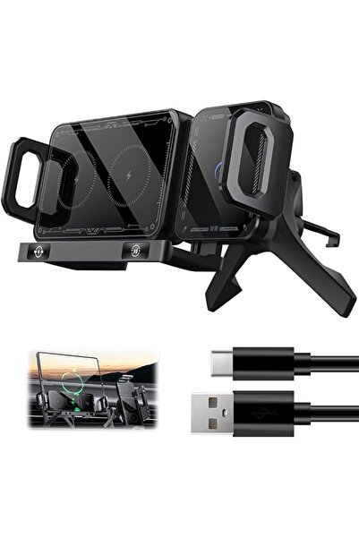 AZONEE Car Phone Holder, Wireless Charger, Dual Coil 15W Wireless Car Charger...