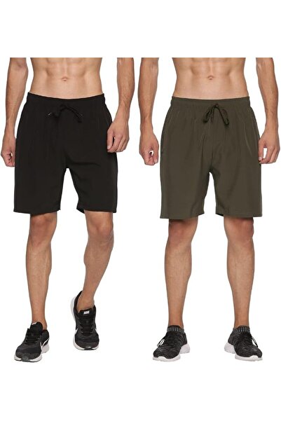Okli-Rsoe RSO Outfits Men's Polyester Solid Sports Casual Shorts Combo Pack of 2