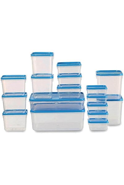 Generic Time Plastic Polka Container set 17pc asst Colour