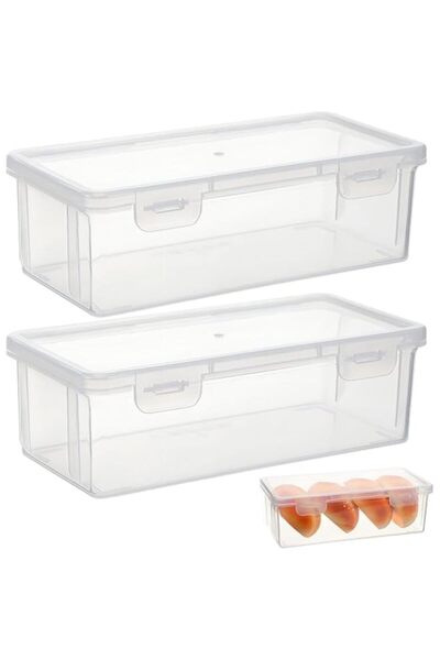 Generic Pack Bread Storage Box Airtight,Plastic Bread Container,7.48 Inch Cle...