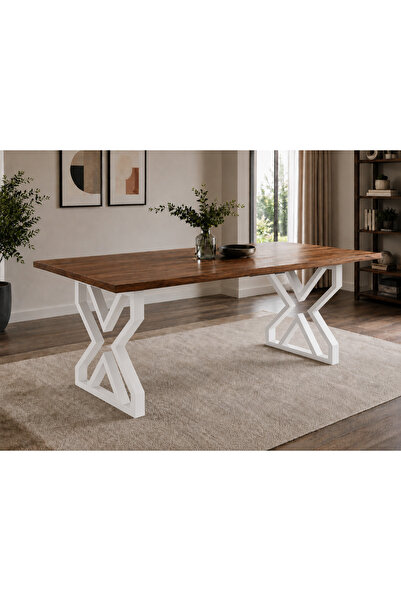 MENSOLA HOME DESIGN ÖZEL TASARIM METAL AYAK YEMEK MASASI (HER EBATTA YAPILIR)