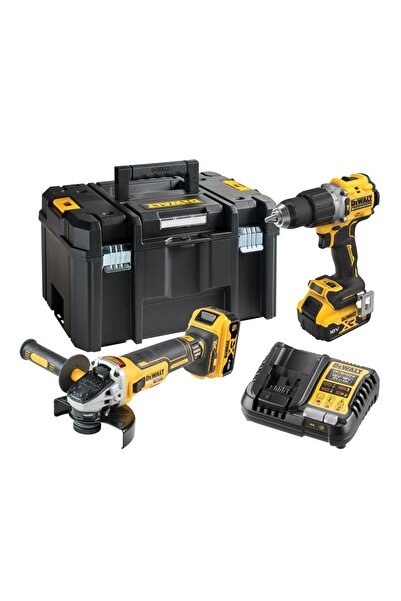 Dewalt Kit 2 unelte 18V XR DCK2026P2T Fără perii DCD805/DCG405 2x5Ah TSTAK