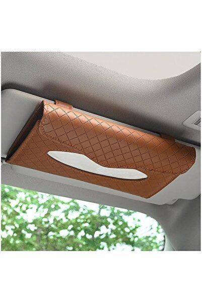 KASTWAVE Car Tissue Holder, Leather Sun Visor Napkin Holder Storage Box, Sun ...