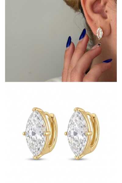 8atelier Marquise Cut Gold Earrings