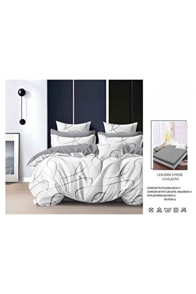 Edormitor Set de lenjerie de pat Finet 6 piese, Cearșaf cu elastic 180x200 F ...
