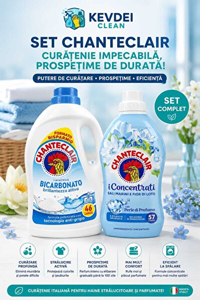 Chanteclair Set Detergent Bicarbonato 46 Spălări + Balsam Concentrat 57 Spălă...
