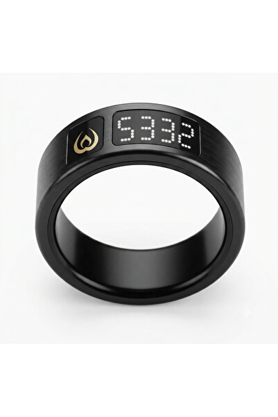Generic Brand Smart Digital Tasbih Ring With OLED Screen | Size 20mm