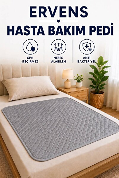 Ervens Home Yıkanabilir 100x120 Hasta Bakım Alt Pedi Sıvı Geçirmez Kapitoneli...