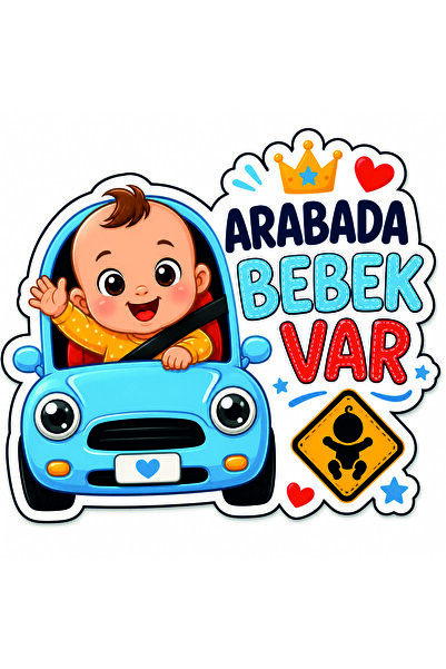 Birim Matbaa Baby in Car Auto Sticker (20X20 cm)