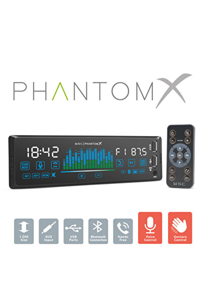 Alista Home Player auto PhantomX - 1 DIN - 4 x 50 W - Control prin gesturi - ...