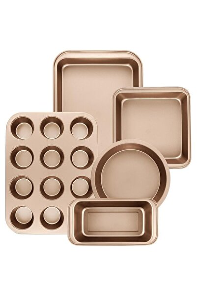 Generic Nonstick Baking Pans Set, 5-Piece Kitchen Baking Sheets for Oven, Bak...