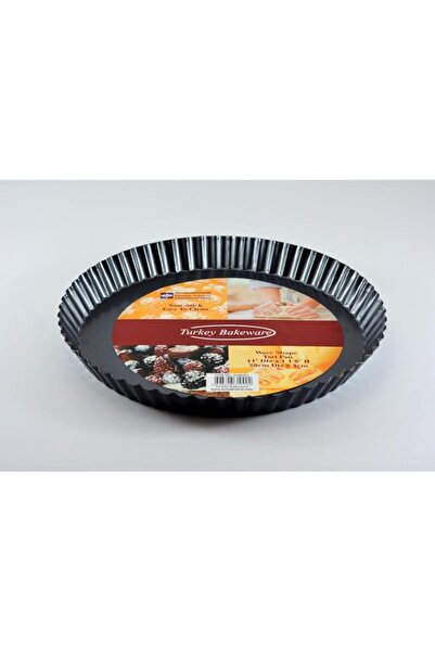 Generic HOME MAKER FLAN TIN FLAT BASE 28cm, Black