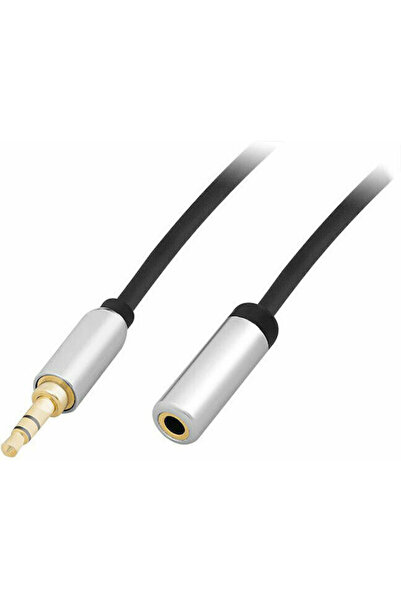 Blow Καλώδιο Ήχου 3.5mm Αρσενικό σε 3.5mm Θηλυκό Μαύρο 1μ 91-282