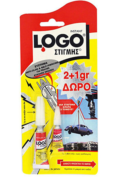 LOGO Κόλλα Τζελ Άμεσης Χρήσης 2 τεμάχια 3γρ Κωδικός: 01CL22