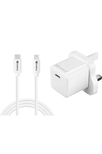 Sandberg Φορτιστής με θύρα USB-C και καλώδιο USB-C σε Lightning 20W Λευκό (44...