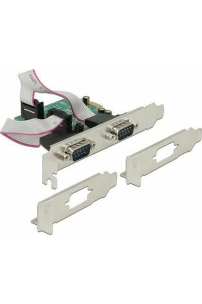 DELOCK Κάρτα PCIe με 2 σειριακές θύρες RS232 DB9 Κωδικός: 89641