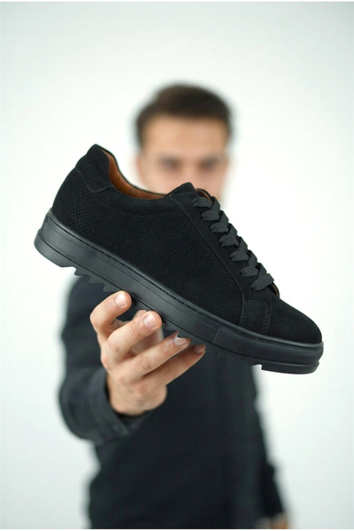 Zerenyus Zrk-Xdx2 Exclusive Black Suede Men's Casual Shoes