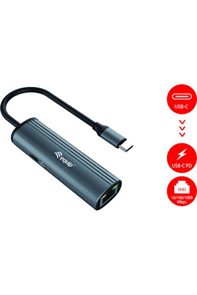 EQUIP 133486 Προσαρμογέας δικτύου USB-C με ενσύρματη σύνδεση Gigabit Ethernet