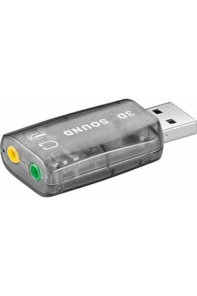 goobay Εξωτερική κάρτα ήχου USB 2.0 Γκρι (68878)