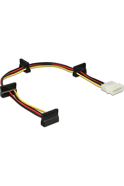 DELOCK Καλώδιο Molex 4 ακίδων σε Sata 15 ακίδων 0,4μ Πολύχρωμο (60142)