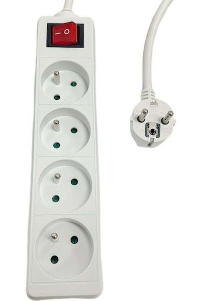 MicroConnect Πολύπριζο 4 θέσεων με διακόπτη