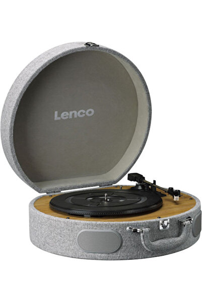 Lenco LS-66GY Φορητά πικάπ με προενισχυτή και ενσωματωμένα ηχεία, Γκρι