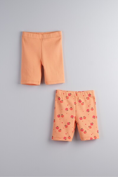 Bondberro 2-Piece Set Ribana Bike Baby and Kids Tights (Orange Heart)