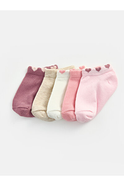 LC Waikiki I Heart Embroidered Baby Girl Booties Socks, Pack of 5 from Freeze...