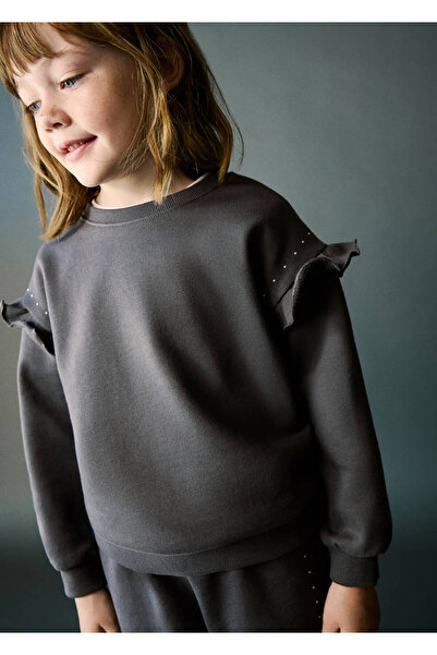 MANGO Baby Zımba detaylı pamuklu sweatshirt