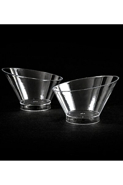alenked Plastic Oval Dessert Container Bowl 220cc 15 Pieces