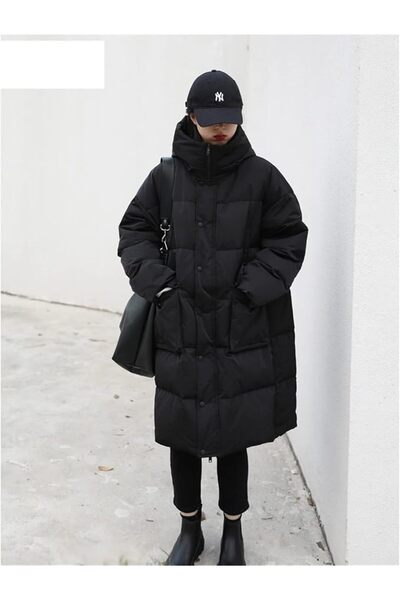 GENERAL Down jacket women Long Down Coat Thick Warm White Down Jacket Winter ...