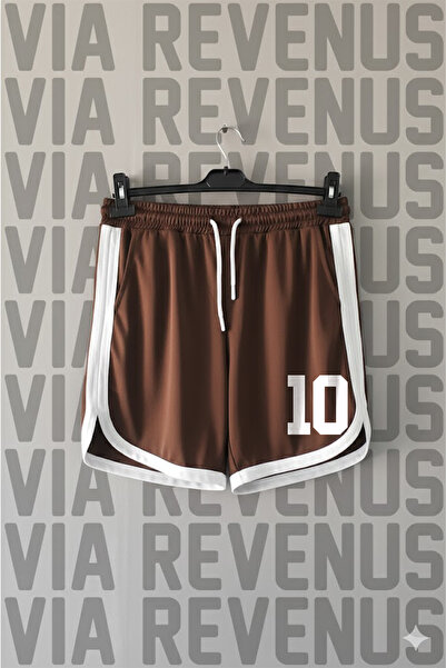 Vordevia Number 10 Printed Jersey Sports Training Shorts with Piping Detail
