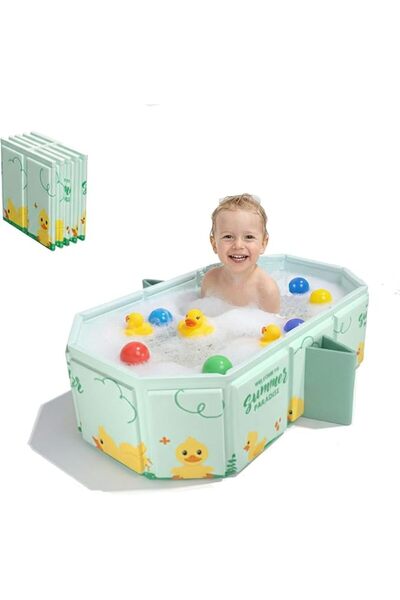 Beauenty Baby Bath Tub,Portable Foldable Kids Bathtub with Quick Drainage and...