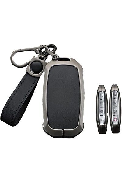Generic Leather Car Key Fob Cover with Keychain Fit for Hyundai Genesis GV60 ...