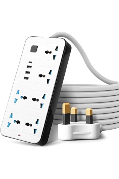 Generic 10 in1 Socket Extension, 6-Way Power Strip Extension Cord (5 Meters) ...