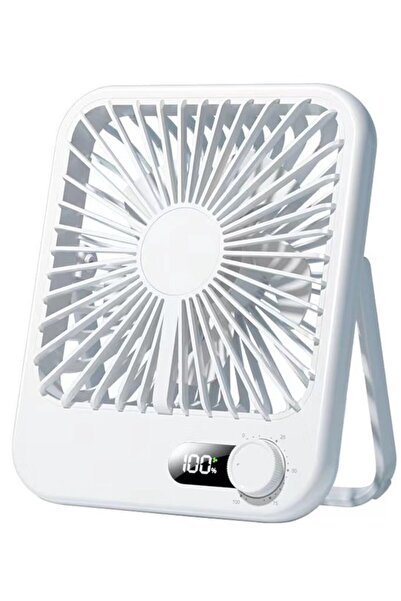 Morvena Picks Ventilator de birou reîncărcabil - Reglare cu 100 de trepte de ...